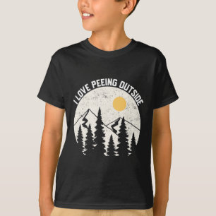 I Love Peeing Outside Funny Camping Hiking Outdoor T-Shirt