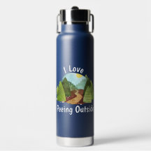 I Love Peeing Outside Kids Water Bottle