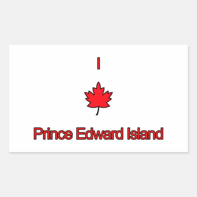 I Love PEI Prince Edward Island Sticker (Front)