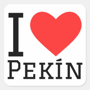 I love Pekín  Square Sticker