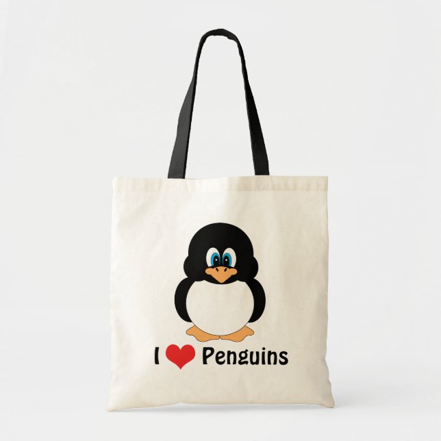 I Love Penguins Bag (Front)