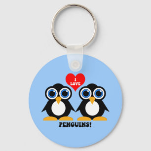 I love penguins keychain