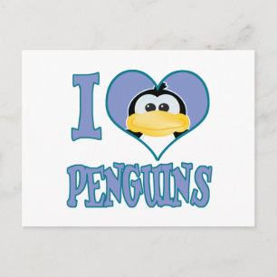 I Love penguins Postcard