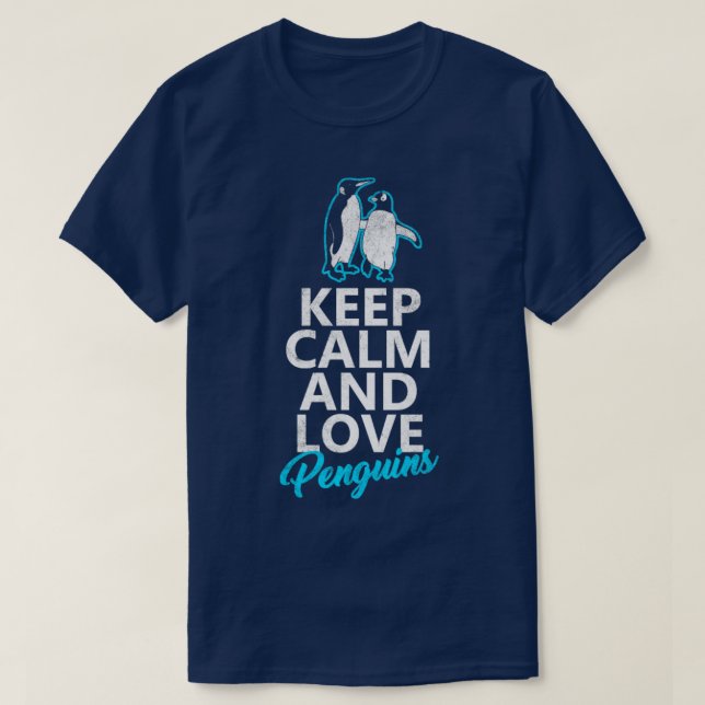 I Love Penguins T-Shirt (Design Front)
