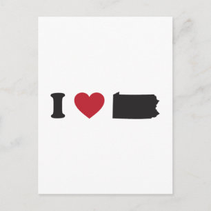 I Love Pennsylvania Postcard