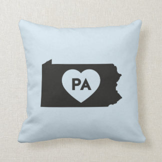 I Love Pennsylvania State Throw Pillow 16" x 16"