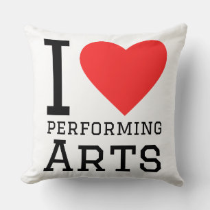 I love performing arts throw pillow