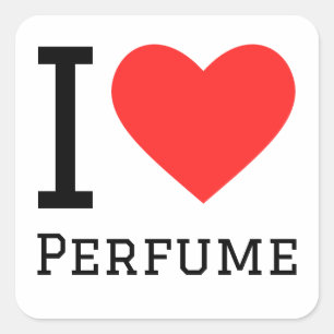 I love perfume square sticker