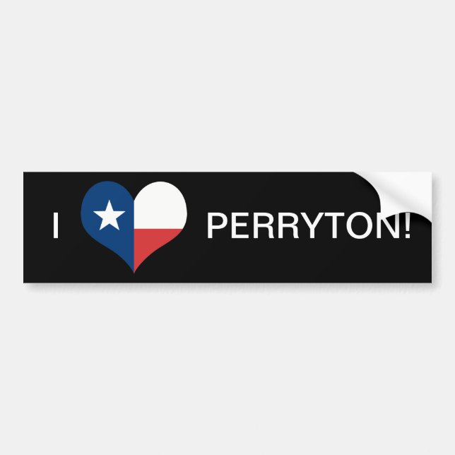 I LOVE PERRYTON! BUMPER STICKER (Front)