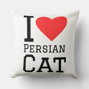 I love Persian cat  Throw Pillow
