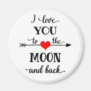 I love personalized to the moon and back magnet