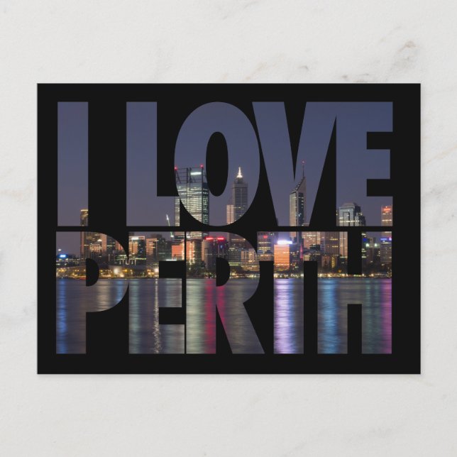 I  Love Perth Postcard (Front)