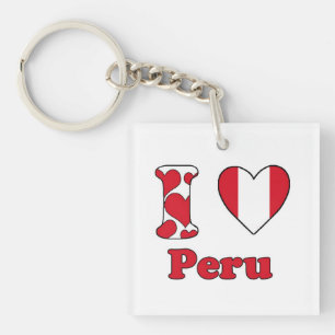 I love Peru Keychain