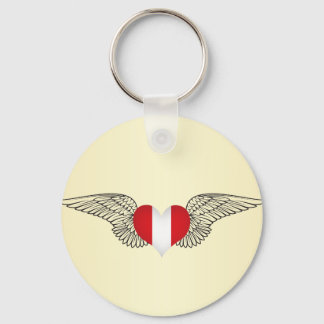 I Love Peru -wings Keychain