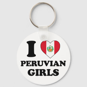 I love Peruvian girls Keychain