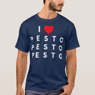 I Love Pesto Heart Funny T-Shirt