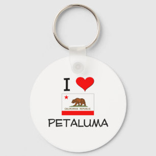 I Love PETALUMA California Keychain
