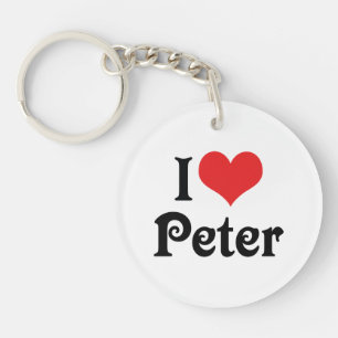 I Love Peter Keychain