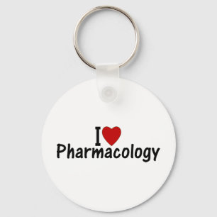 I Love Pharmacology Keychain