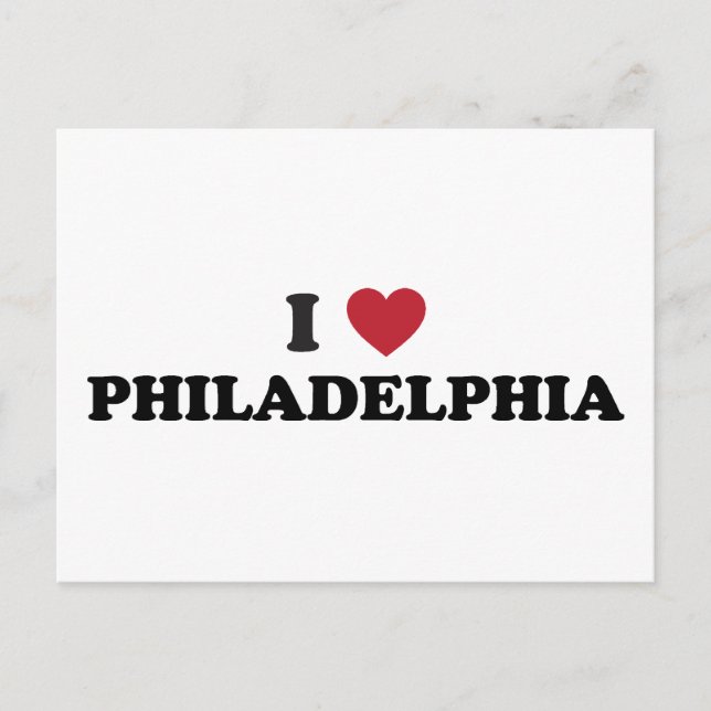 I Love Philadelphia Pennsylvania Postcard (Front)