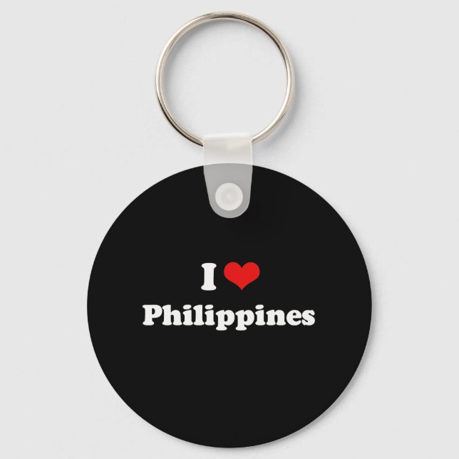 I Love Philippines Tshirt Keychain (Front)