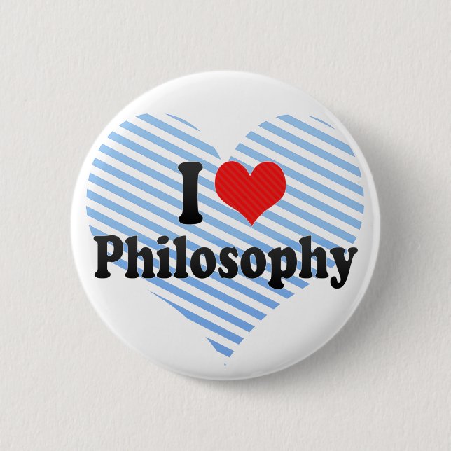 I Love Philosophy 2 Inch Round Button (Front)