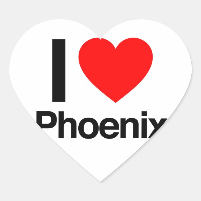 i love phoenix heart sticker (Front)