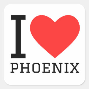 I love phoenix square sticker