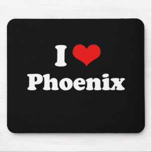 I Love Phoenix Tshirt White Tshirt Mouse Pad