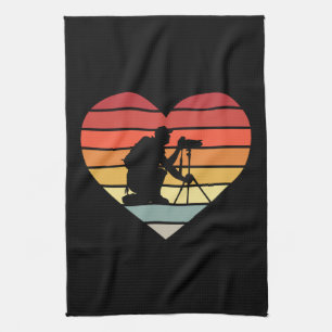 I Love Photographing Vintage Heart Kitchen Towel