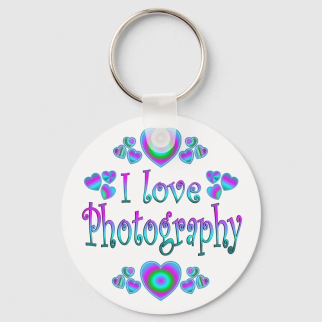 I Love Photography Keychain (Front)