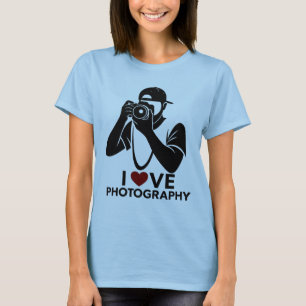 I love Photography red heart men design Tshirt