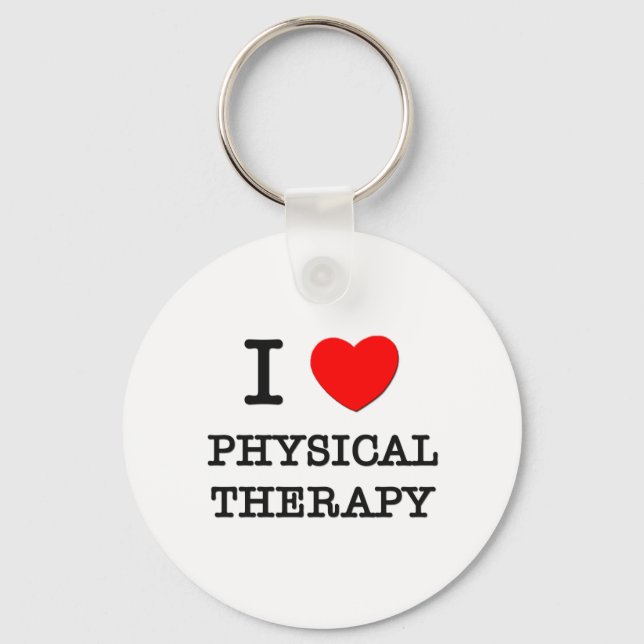 I Love Physical Therapy Keychain (Front)