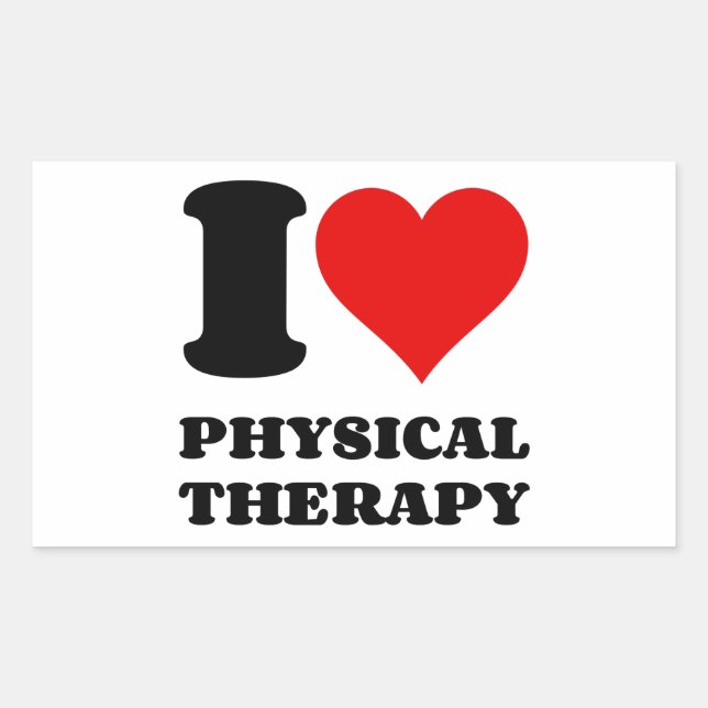 I LOVE PHYSICAL THERAPY STICKER (Front)