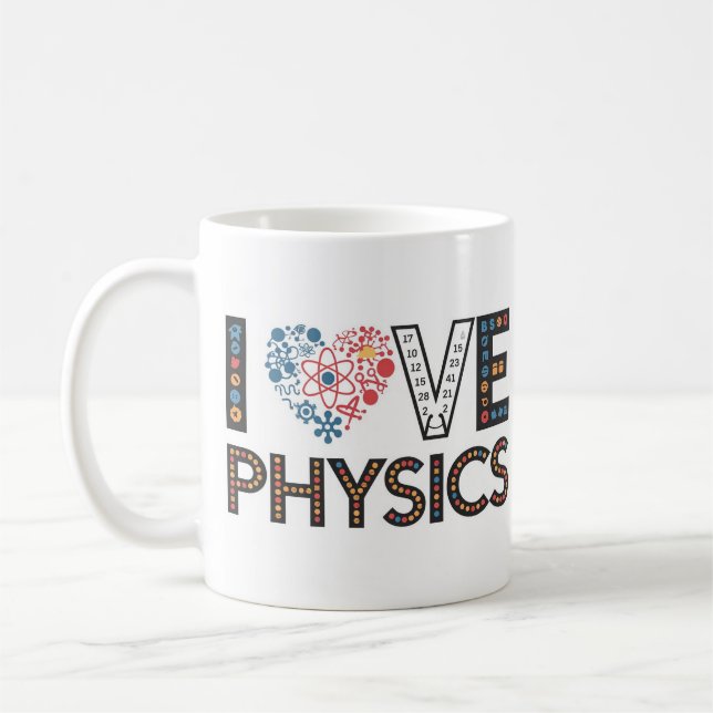 I LOVE PHYSICS COFFEE MUG (Left)