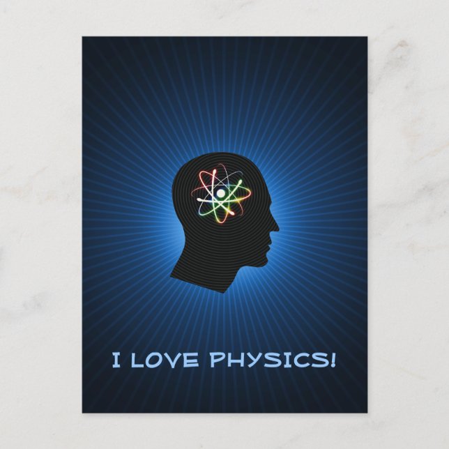 I LOVE PHYSICS - Greetings Postcard (Front)