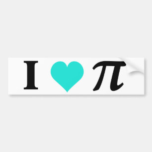 I Love Pi Bumper Sticker