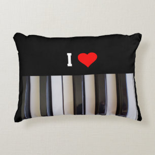 I Love Piano, popular design Accent Pillow