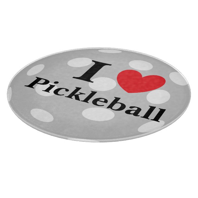 "I Love Pickleball" Cutting Board (Corner)