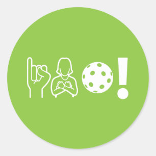 I Love Pickleball (Deaf) Sticker Sheet