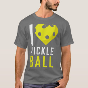 I Love Pickleball , Funny Heart Retirement Gift T-Shirt