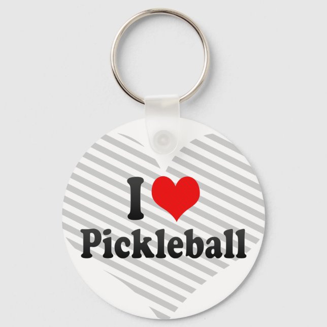 I love Pickleball Keychain (Front)