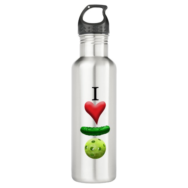 I Love Pickleball Logo 710 Ml Water Bottle (Front)