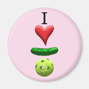 I Love Pickleball - Pink- Magnet