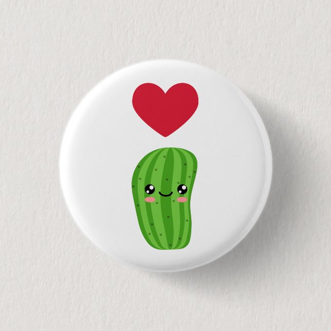 I love Pickles 1 Inch Round Button (Front)