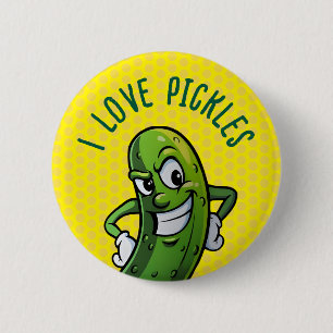 I Love Pickles 2 Inch Round Button