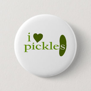 I Love Pickles 2 Inch Round Button