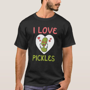I Love Pickles Fun Love Cucumber Girls Pickle T-Shirt