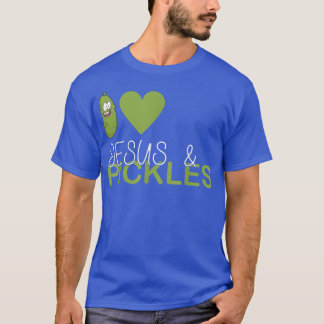 I Love Pickles & Jesus, Pickle Vegetable Farming V T-Shirt