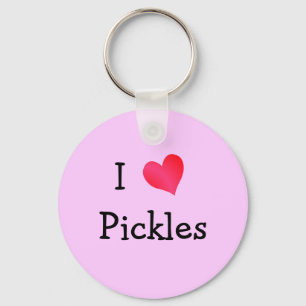 I Love Pickles Keychain